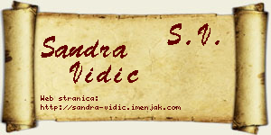 Sandra Vidić vizit kartica